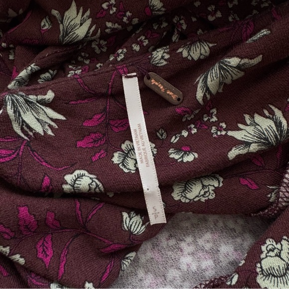 Free People Love Story Maxi Dress SMALL in Raisin Combo Purple - Picture 8 of 9